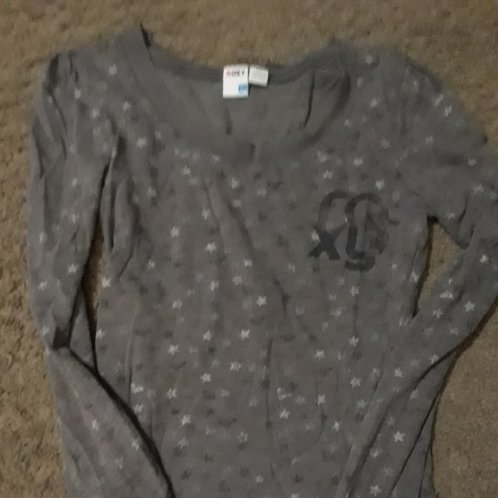 Long sleeve grey stars roxy medium
